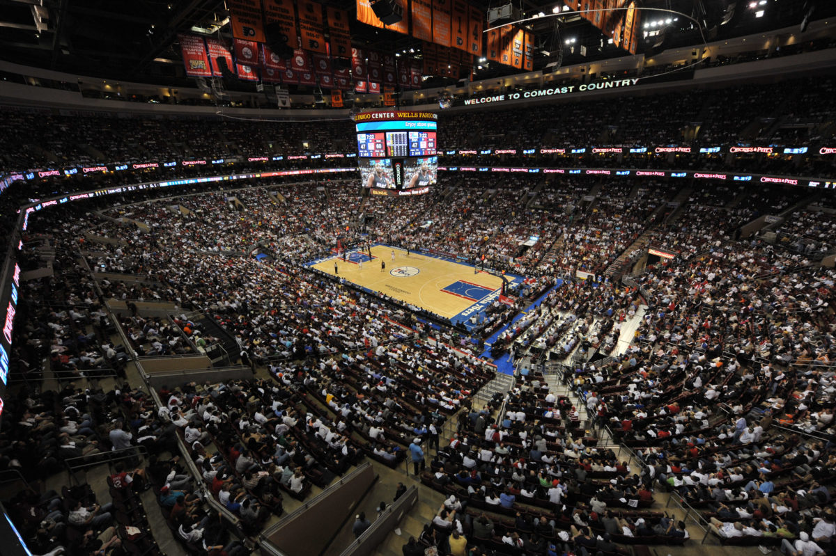 A general view of the Philadelphia 76ers arena.