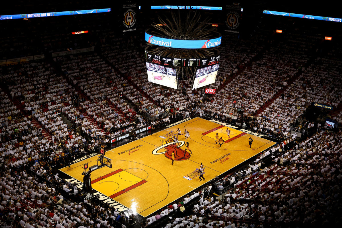 A general view of the Miami Heat's arena.