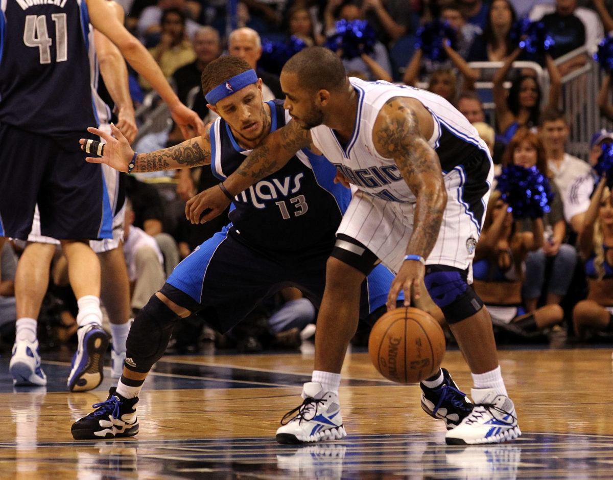 Jameer Nelson and Delonte West on the court.