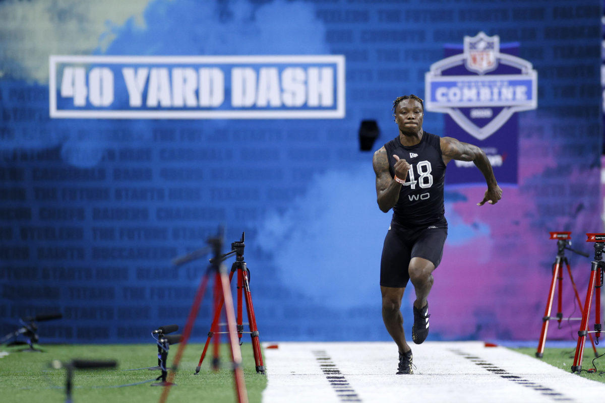 Alabama wide receiver Henry Ruggs at the combine.