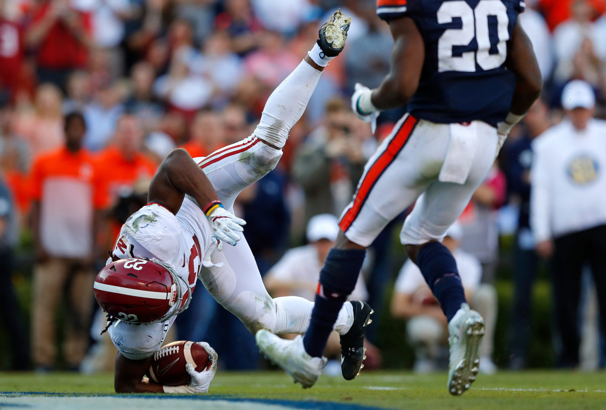 Alabama takes on Auburn in the Iron Bowl, a major college football rivalry game.
