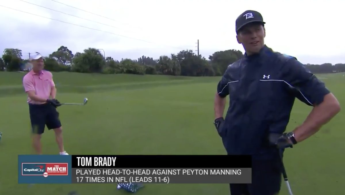 Tom Brady jokes about Peyton Manning in The Match.