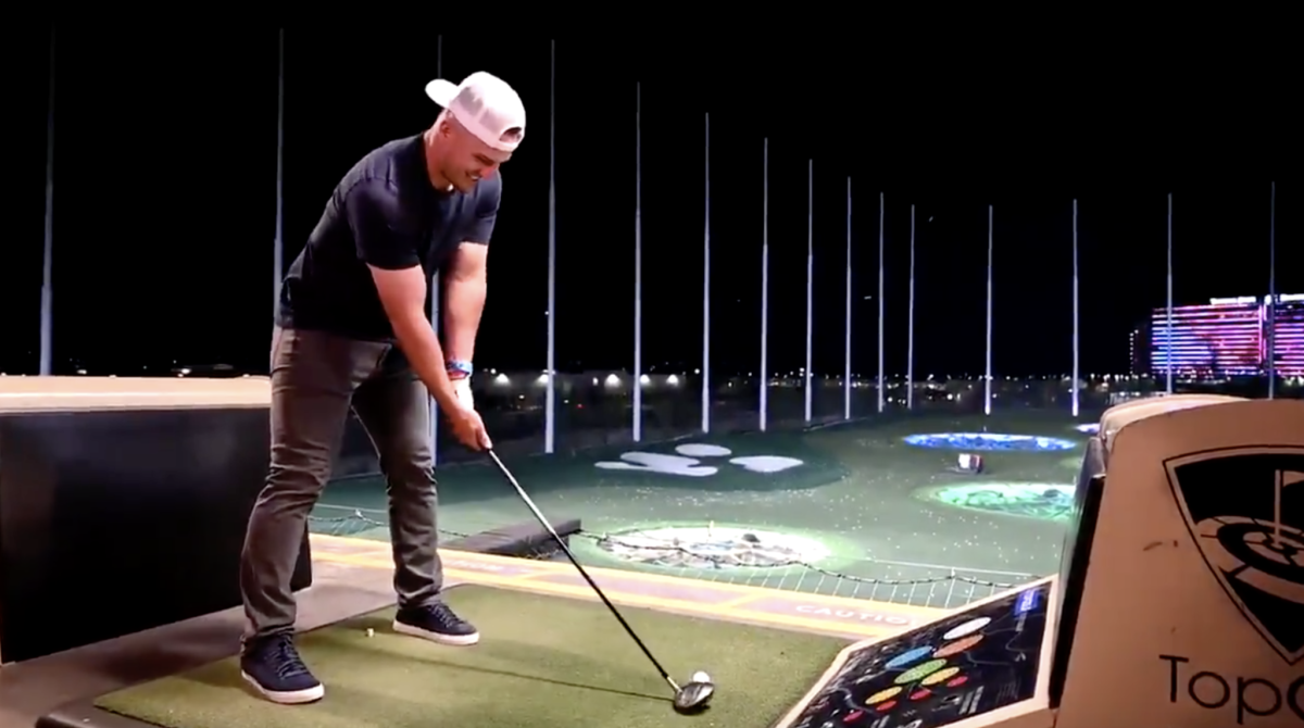 Video Of Mike Trout Smashing A Golf Ball Is Going Viral The Spun