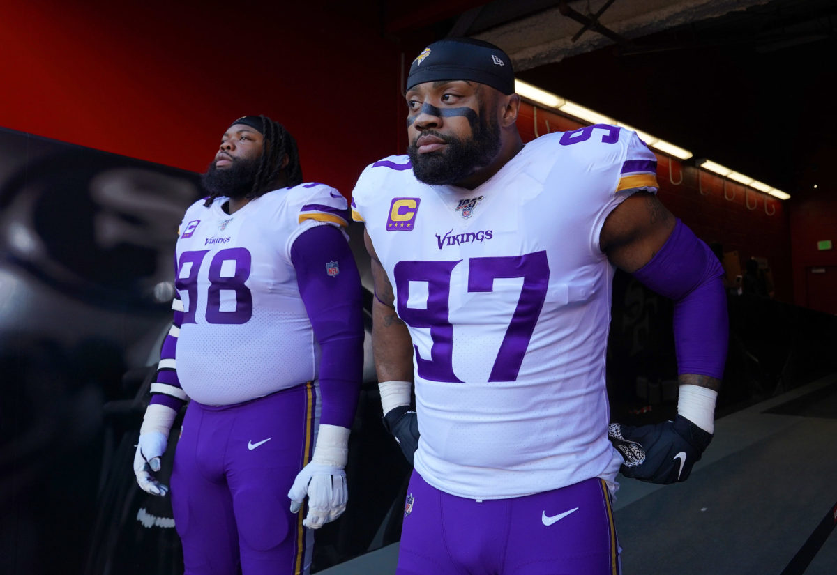 Minnesota Vikings star Everson Griffen in the tunnel.