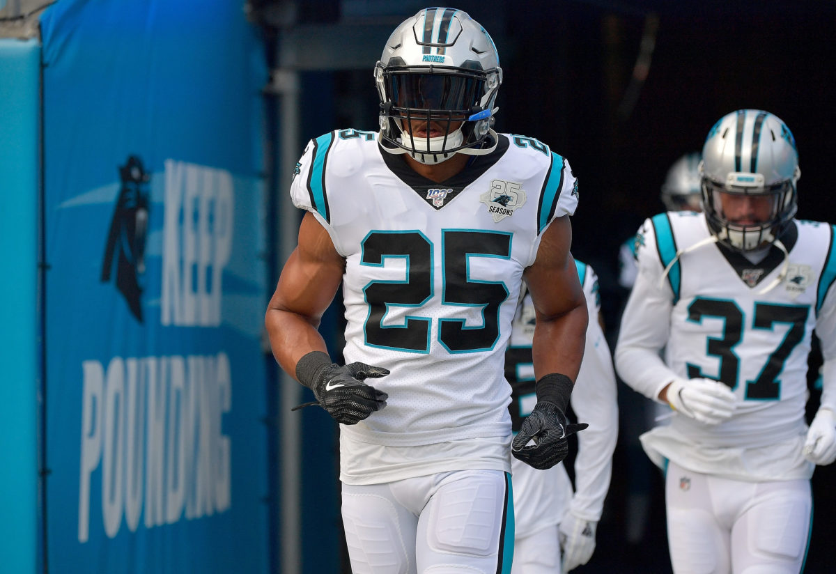 Eric Reid playing for the Carolina Panthers.