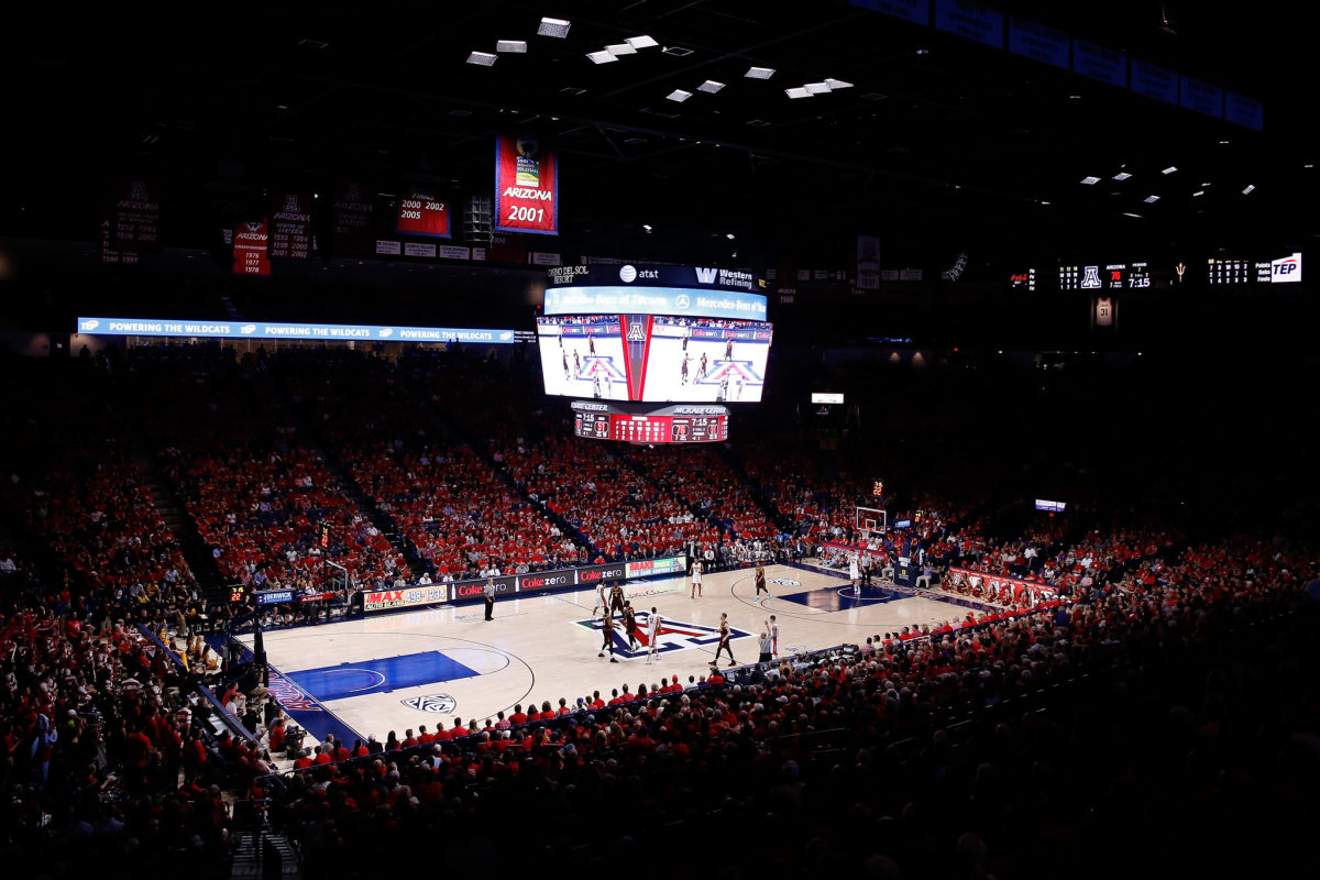 A general view of the Arizona Wildcats basketball arena.