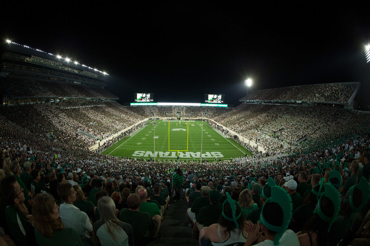 A general view of the Michigan State football stadium.