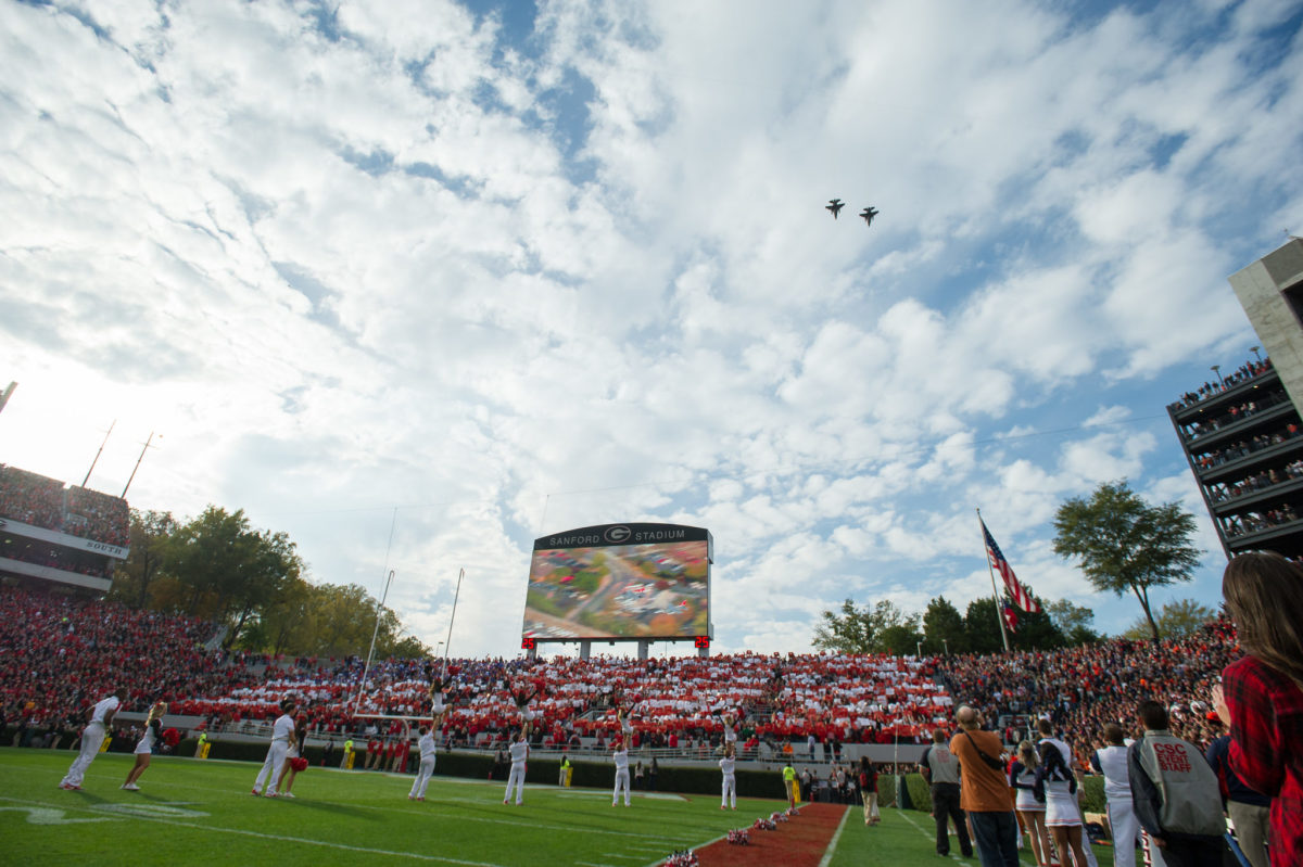 An interior view of Georgia's football stadium.