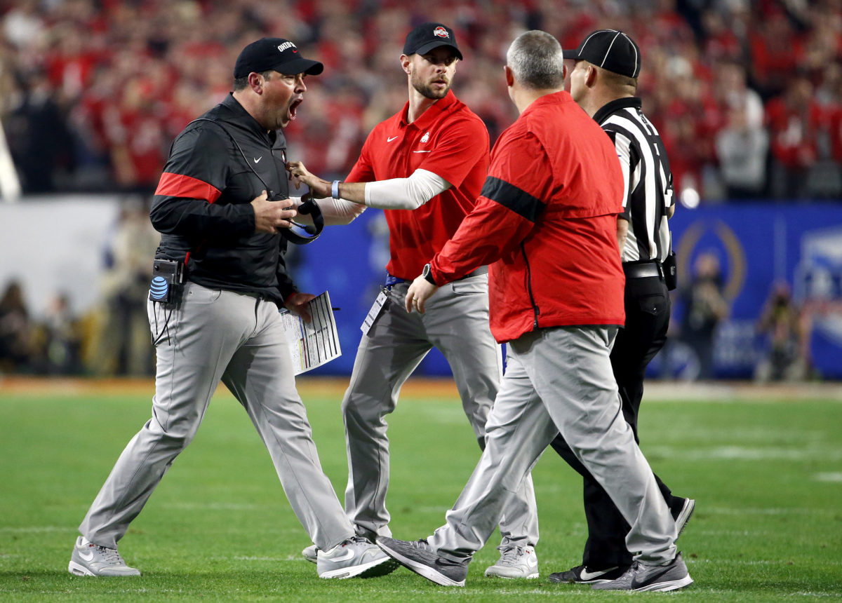 Ryan Day is furious with the refs in the Fiesta Bowl.