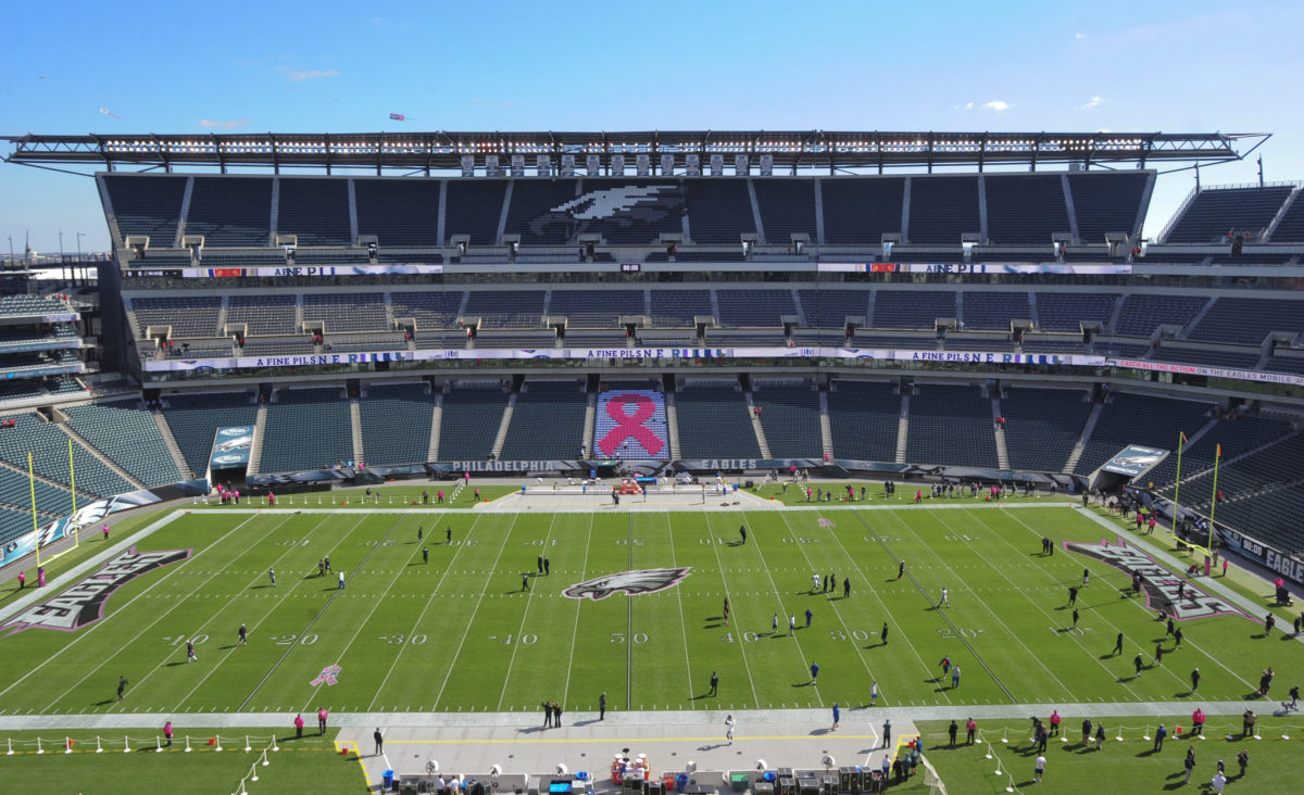 A general view of the Philadelphia Eagles stadium.