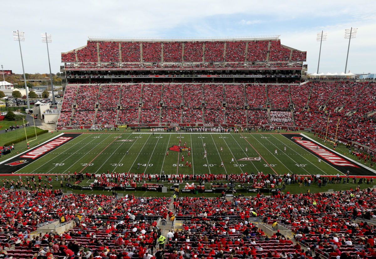 A general view of Louisville's football stadium.