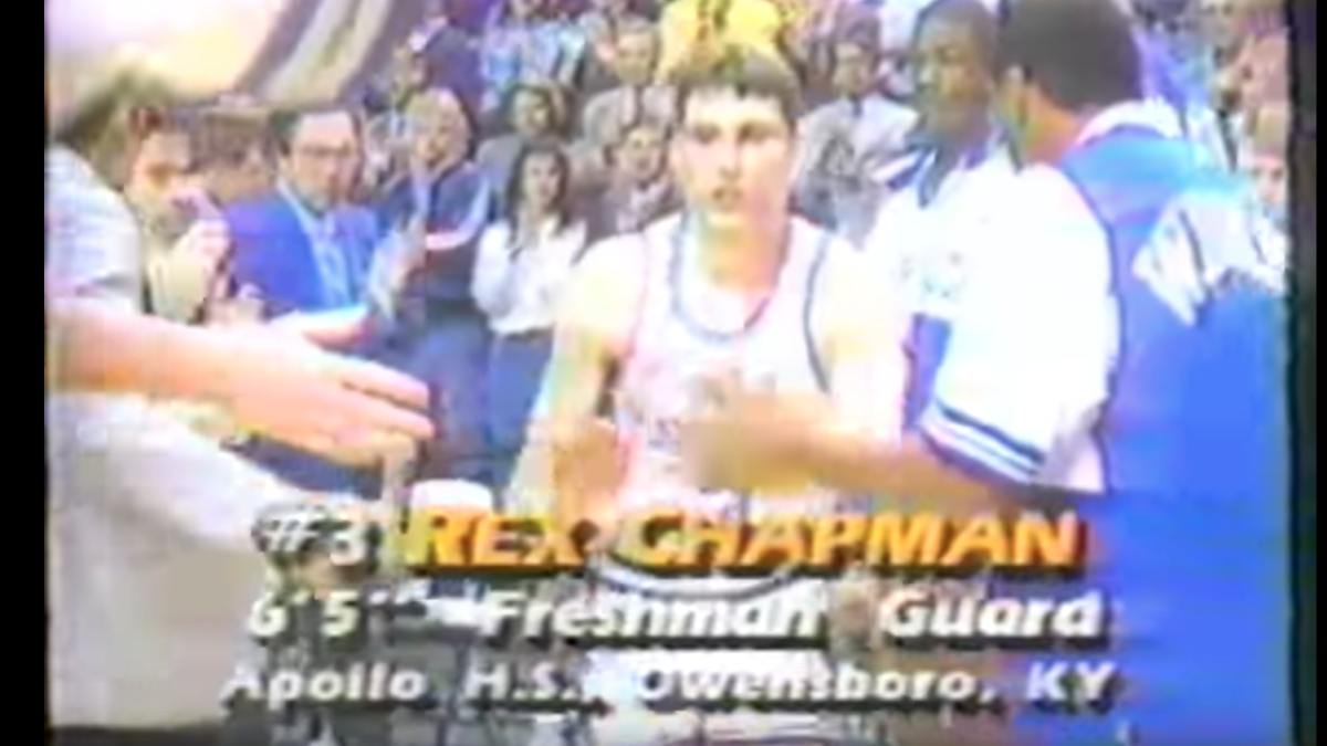 Rex Chapman when he played for Kentucky.