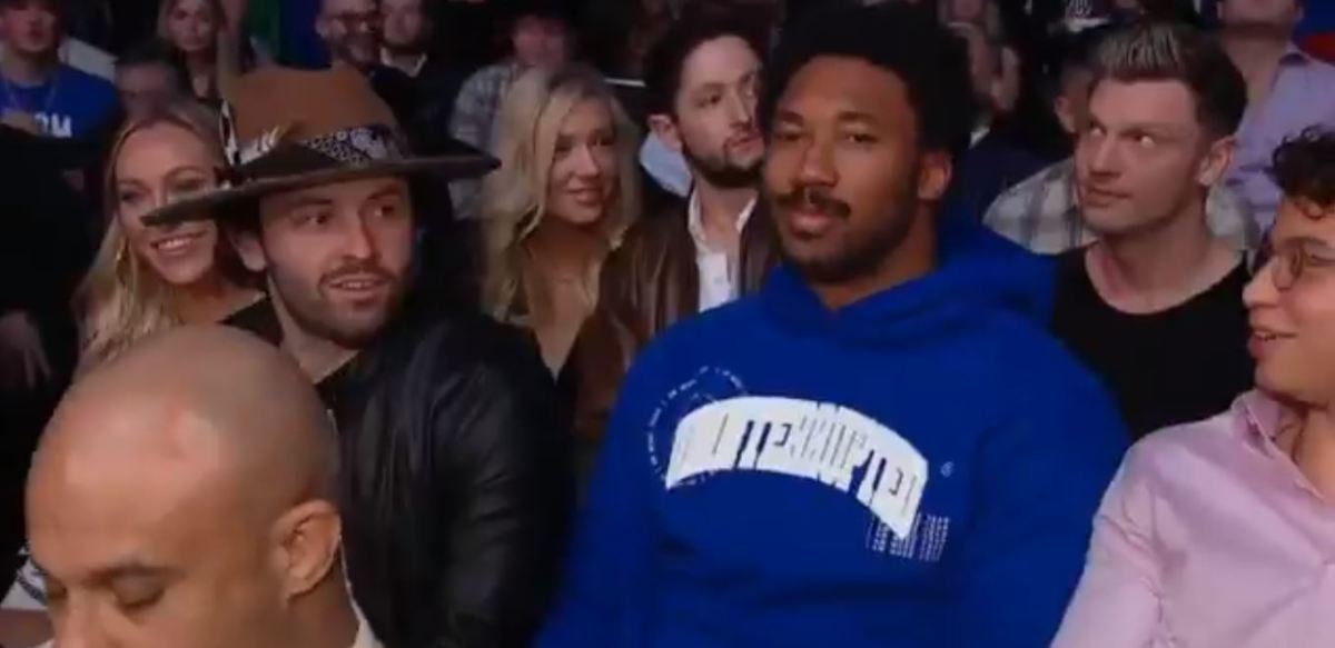Baker Mayfield and Myles Garrett at Conor McGregor's UFC fight.