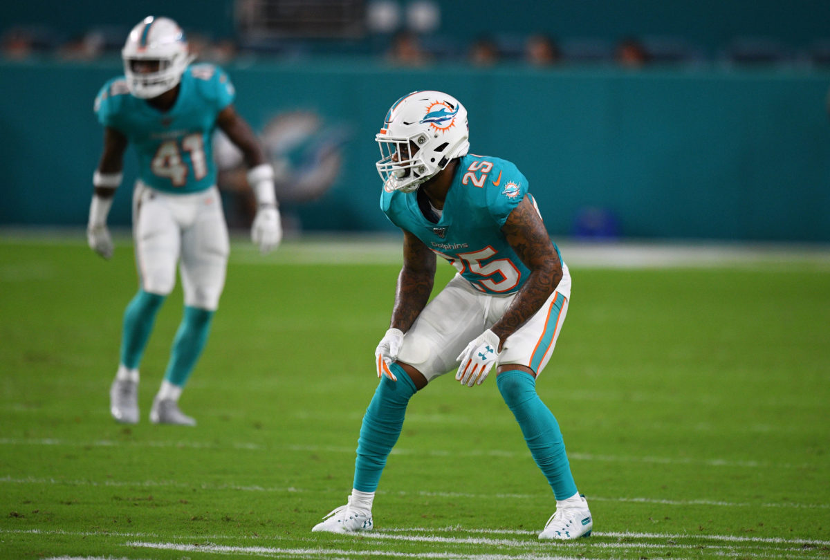 Xavien Howard in action for the Miami Dolphins.