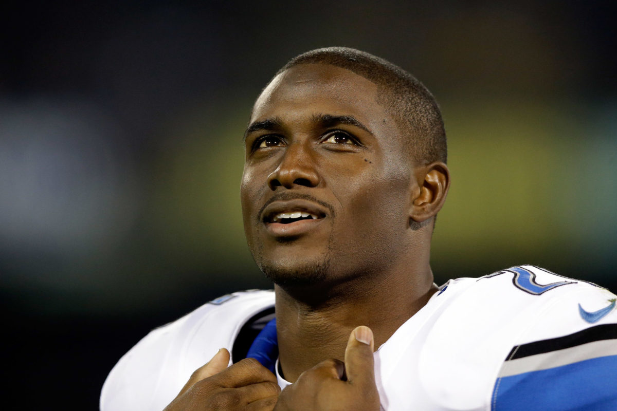 Reggie Bush looks on when he was on the Lions.