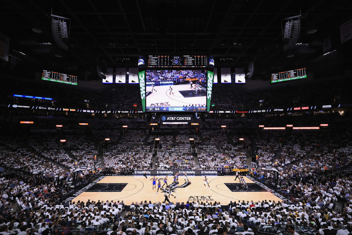 A general view of the San Antonio Spurs arena.