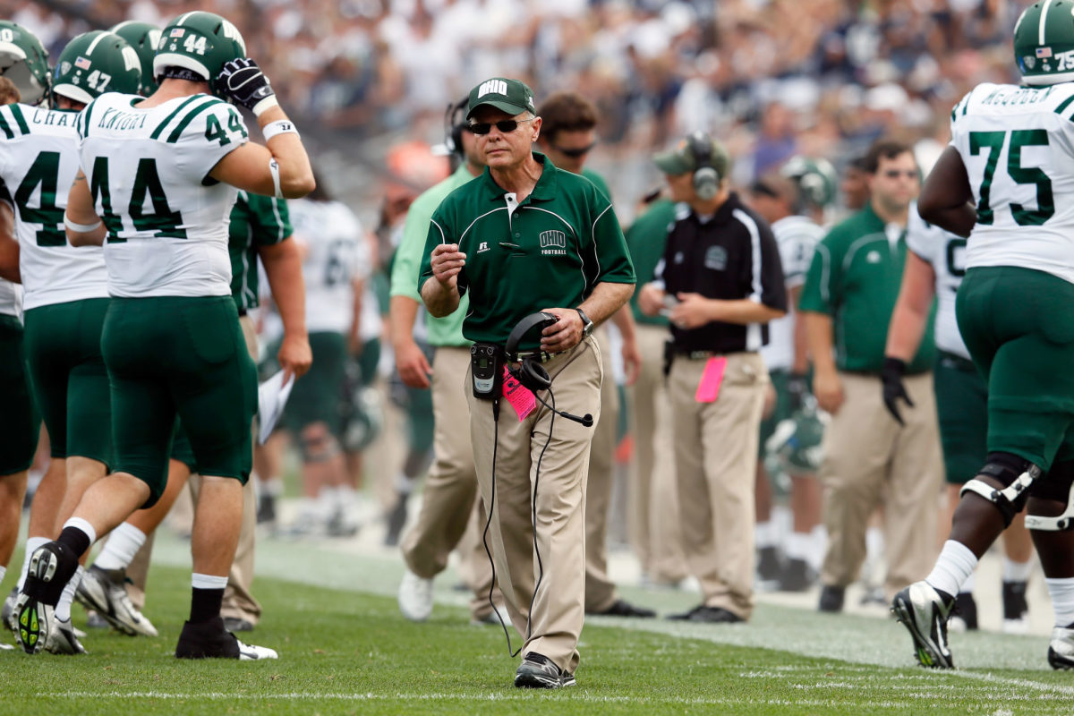 Ohio coach Frank Solich during a game at Penn State.