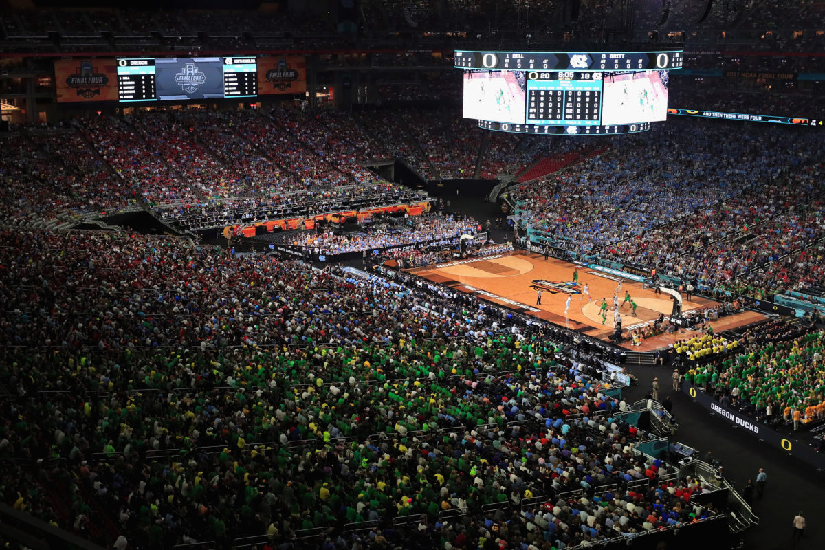Another view of the court at the Final Four.