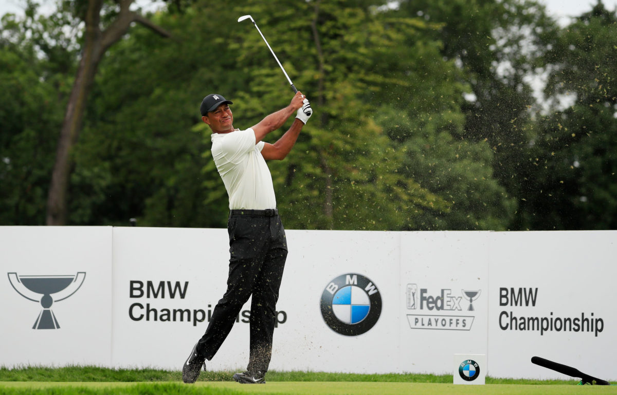 Tiger Woods plays at the BMW Championship.
