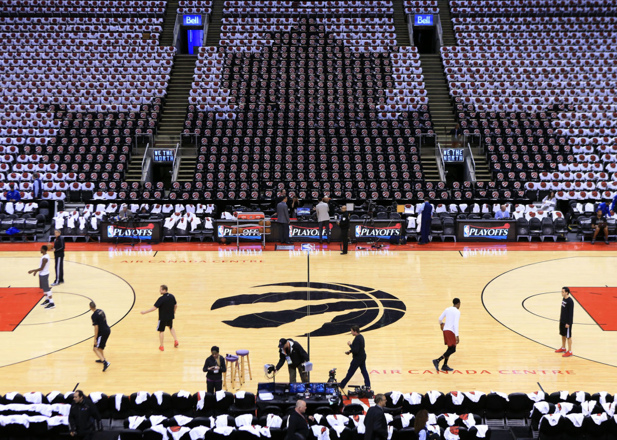 A general view of the Toronto Raptors arena.