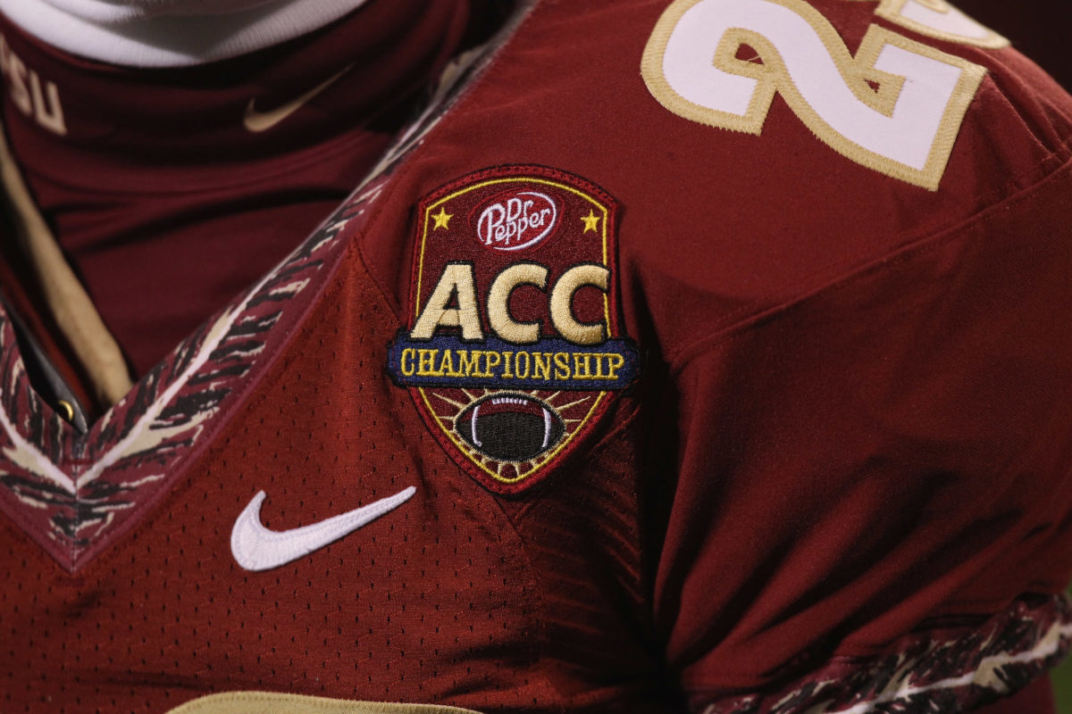 An ACC Championship Patch on a Florida State uniform.