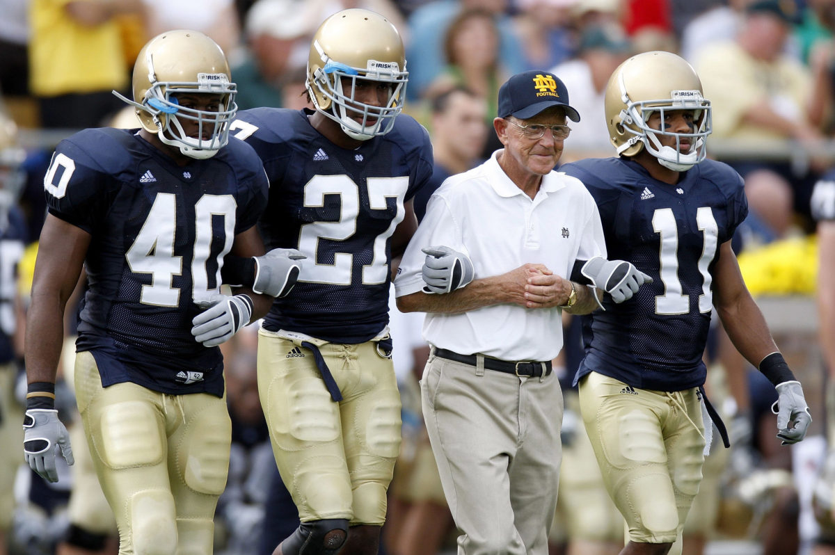 Lou Holtz Upset When Asked If Notre Dame Should Change Nickname The
