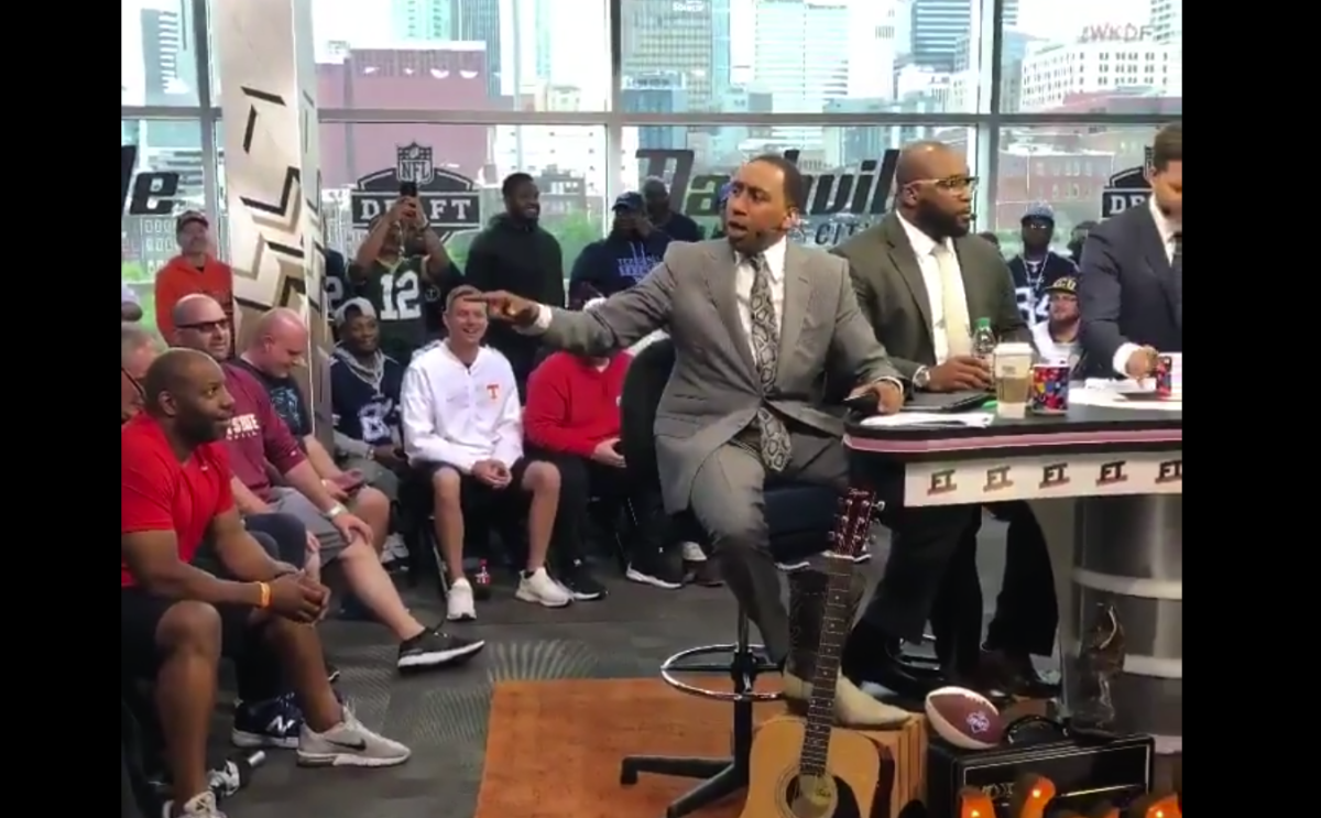 Stephen A. Smith is asked to say "Roll Tide" on First Take.