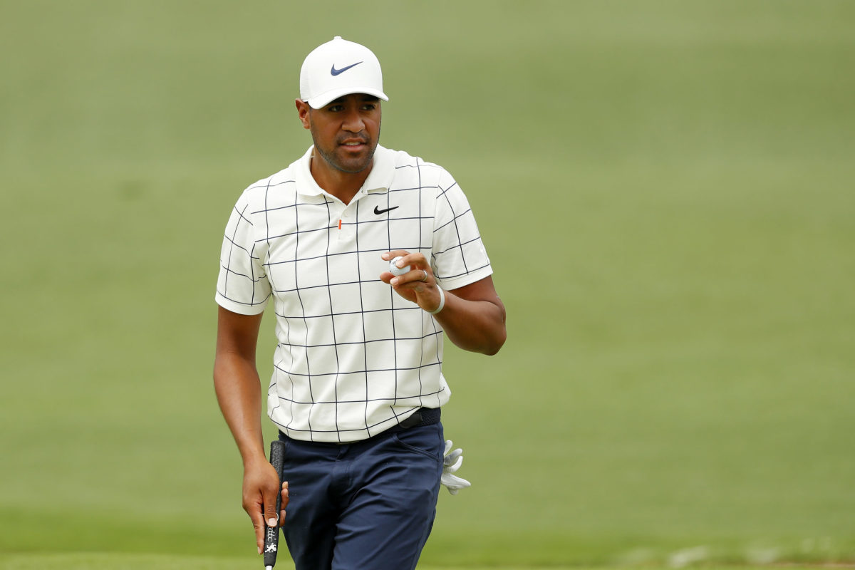 tony finau during the third round of the masters