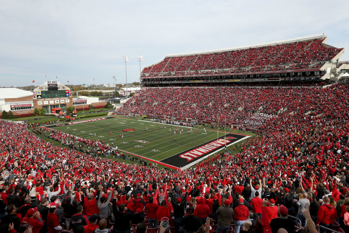 A general view of Louisville's football stadium.