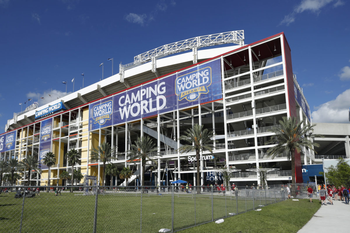 An outside shot of Camping World Stadium in Orlando.