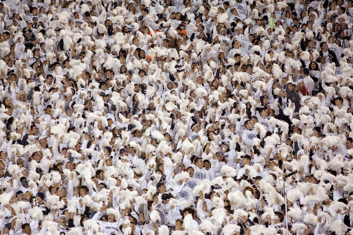 Penn State fans in whiteout game against Ohio state.