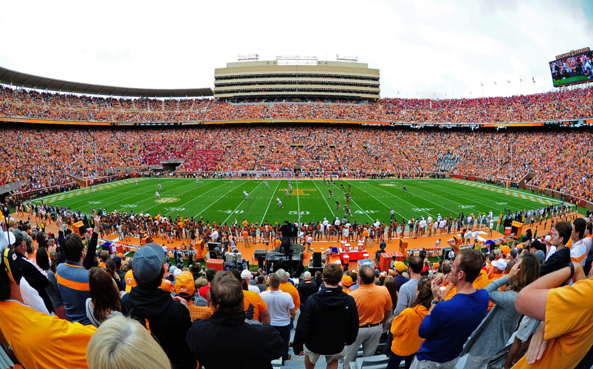 A general view of Tennessee's football field.