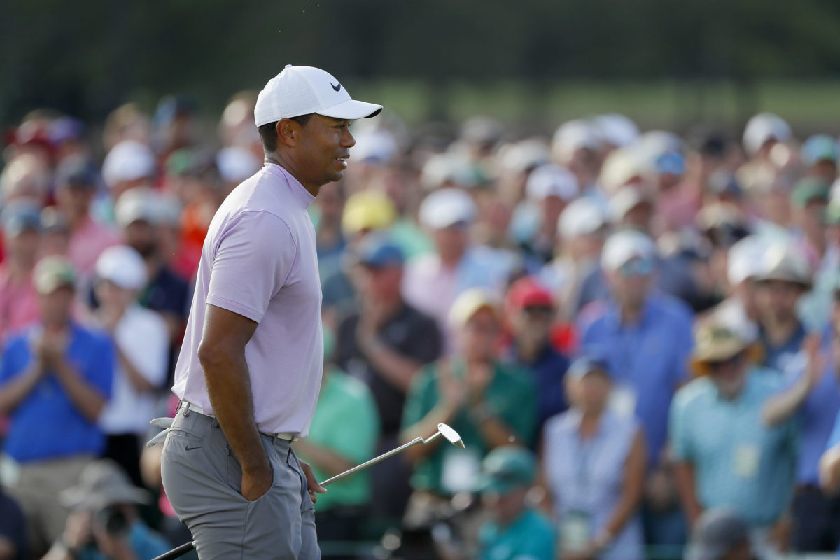 tiger woods in the third round at the masters
