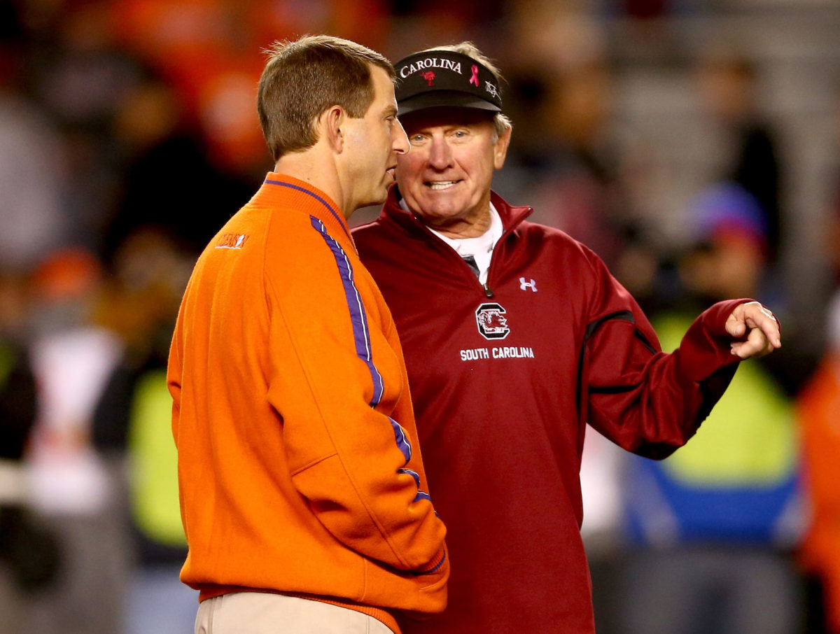 Steve Spurrier Reveals Who Hes Rooting For In Lsu Clemson The Spun