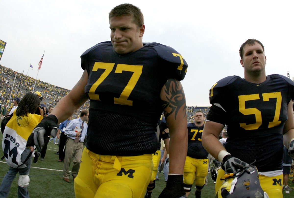 Jake Long back when he played for Michigan.