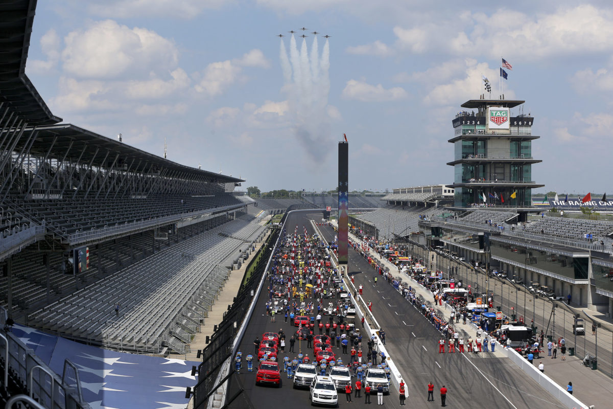 Epic flyover during the Indy 500.