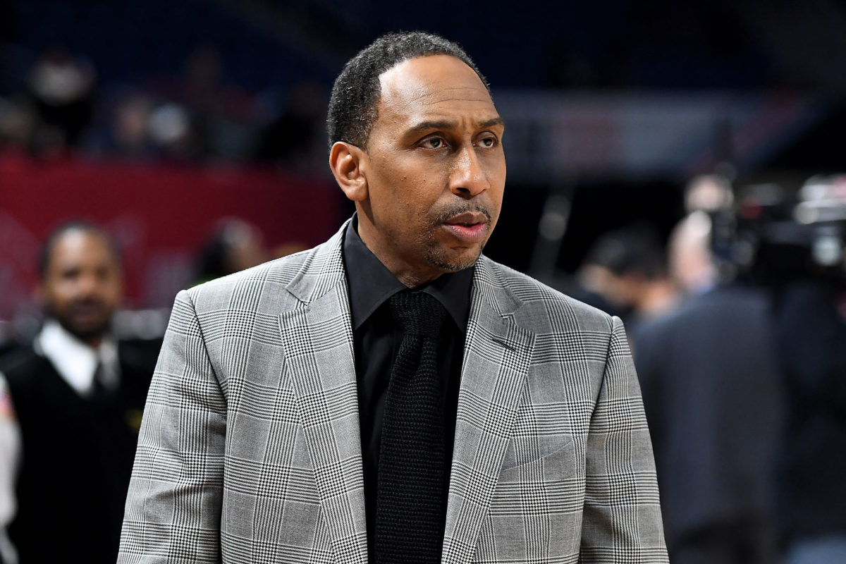 Stephen A. Smith looking on at the NBA Celebrity Game