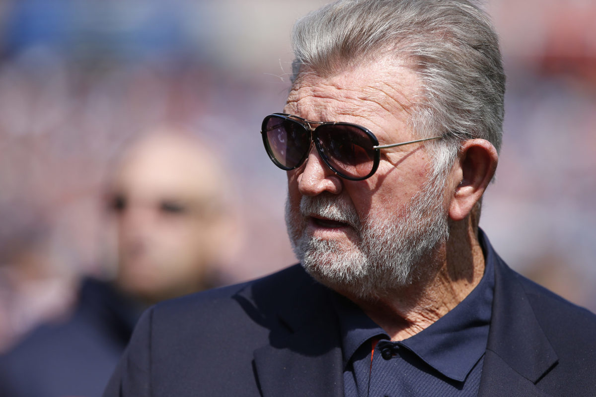 A closeup of Mike Ditka.