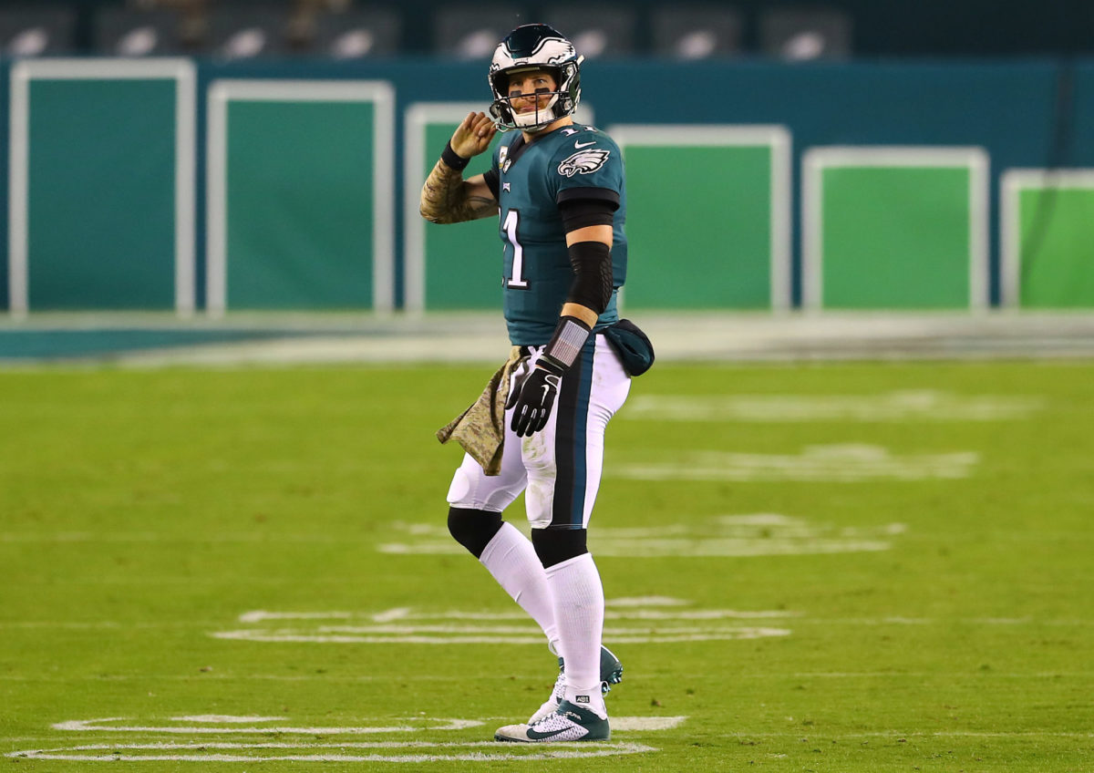 Philadelphia Eagles quarterback Carson Wentz on Sunday Night Football.