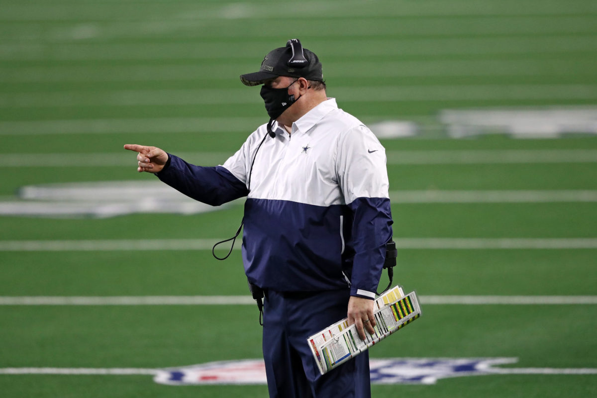Dallas Cowboys head coach Mike McCarthy on Sunday against Pittsburgh.