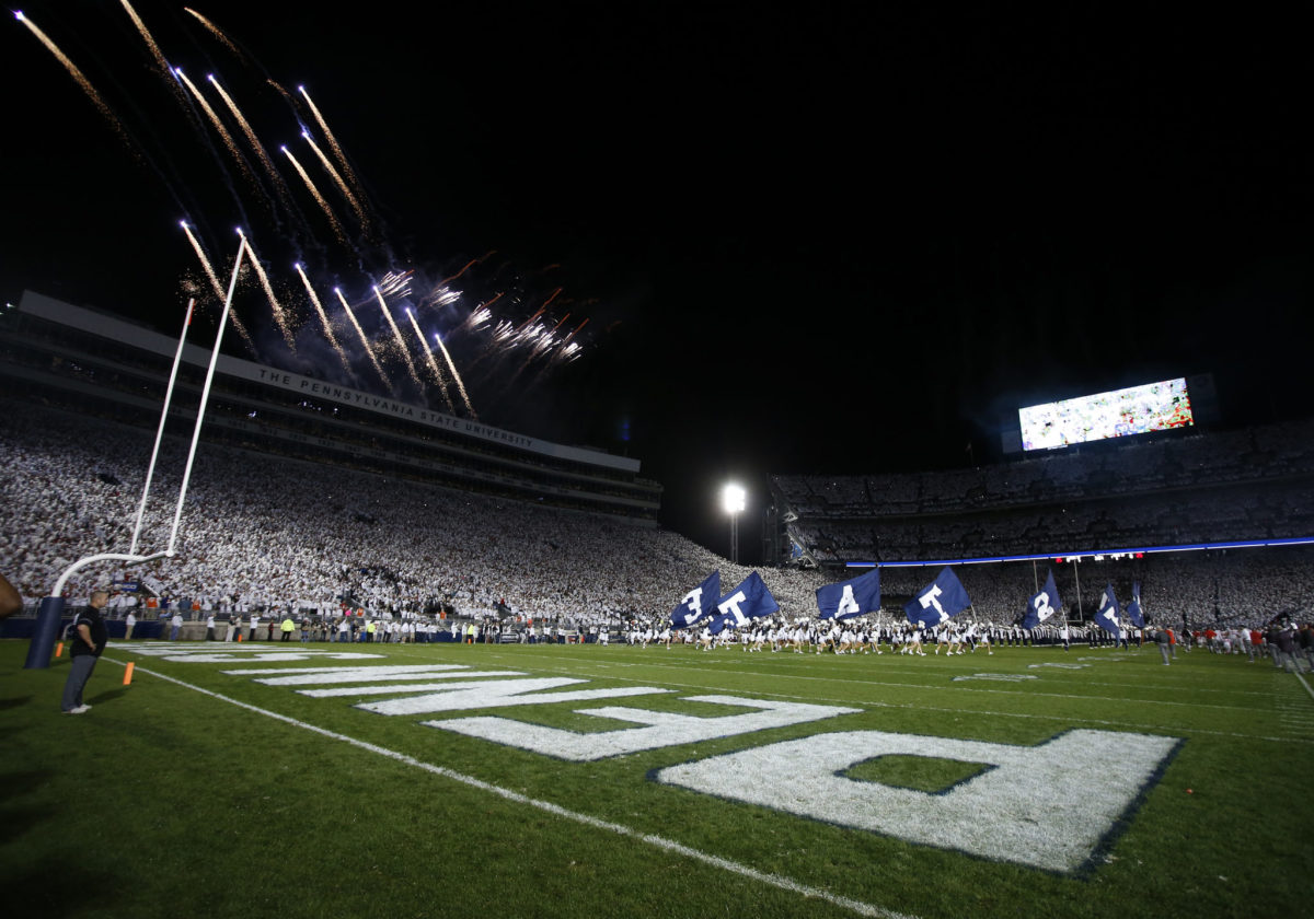 An interior view of Penn State's football stadium.