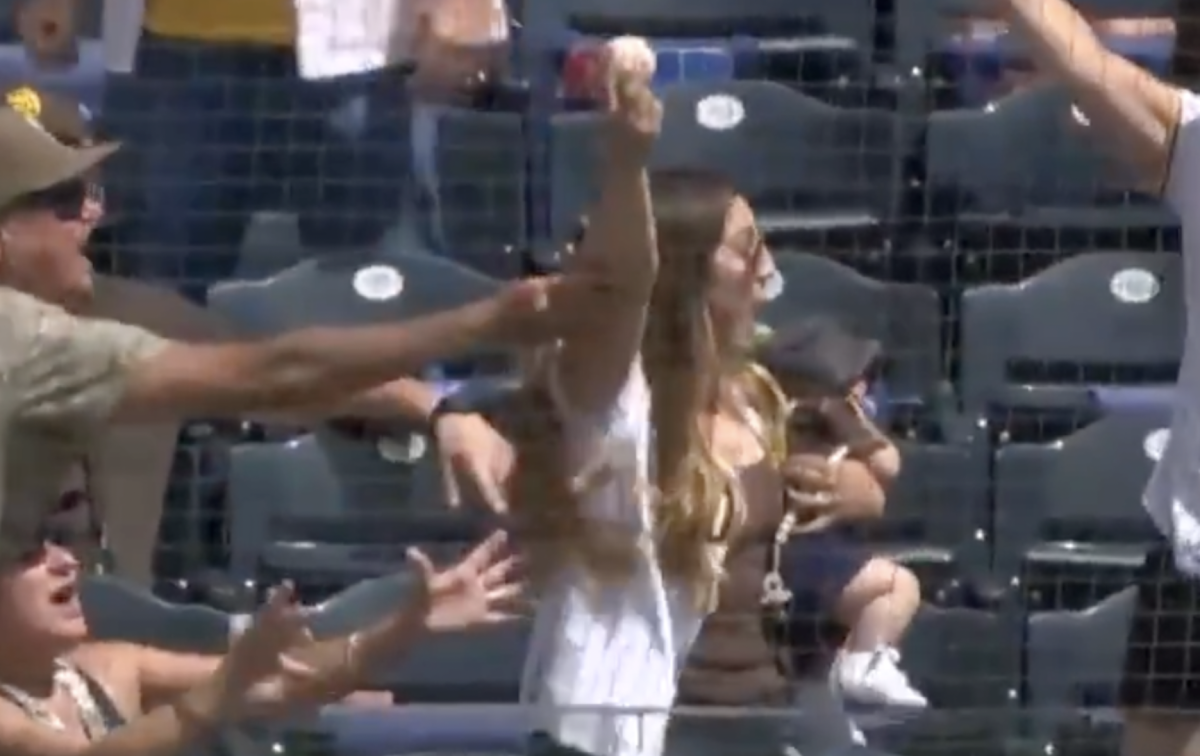 VIDEO: Padres Ball Girl Makes Incredible Catch on Opening Night