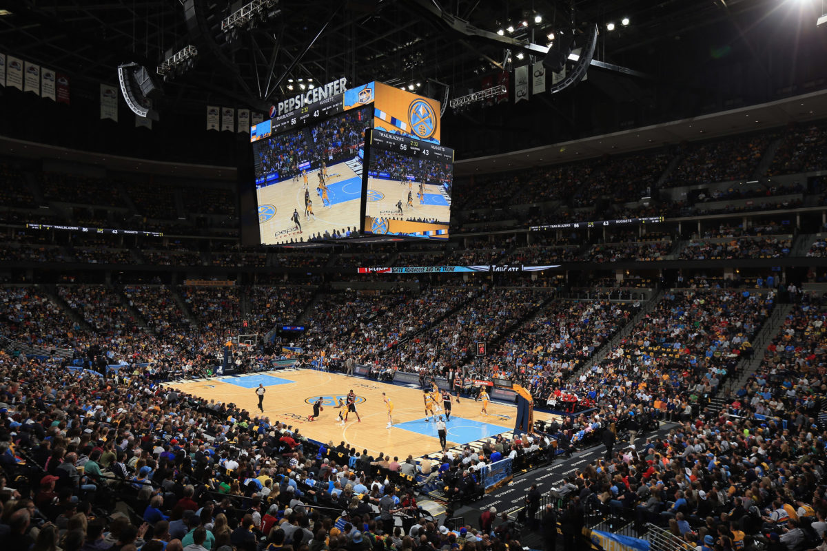 A general view of the Denver Nuggets arena.