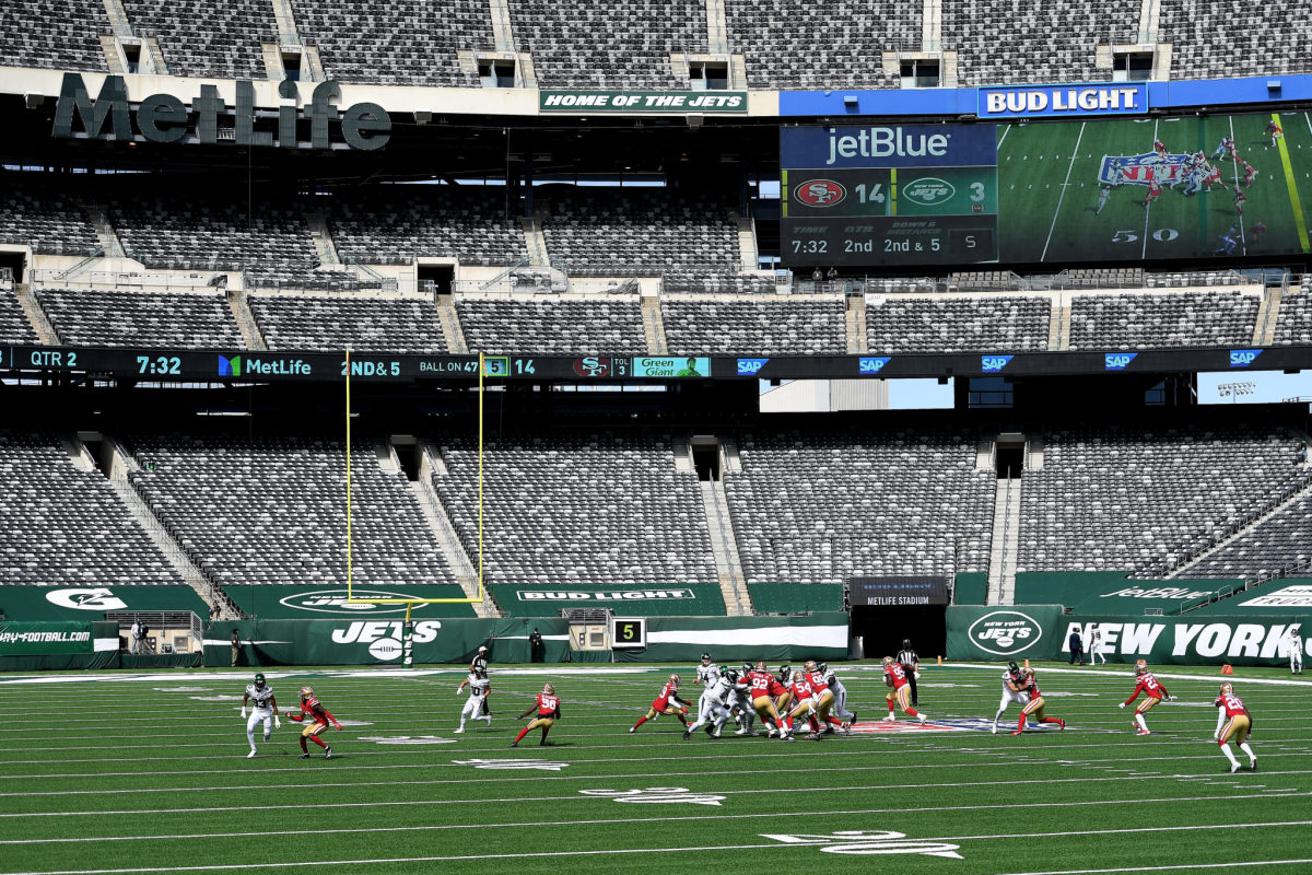 MetLife Stadium on Sunday, Sept. 20. before a San Francisco 49ers vs. New York Jets game.
