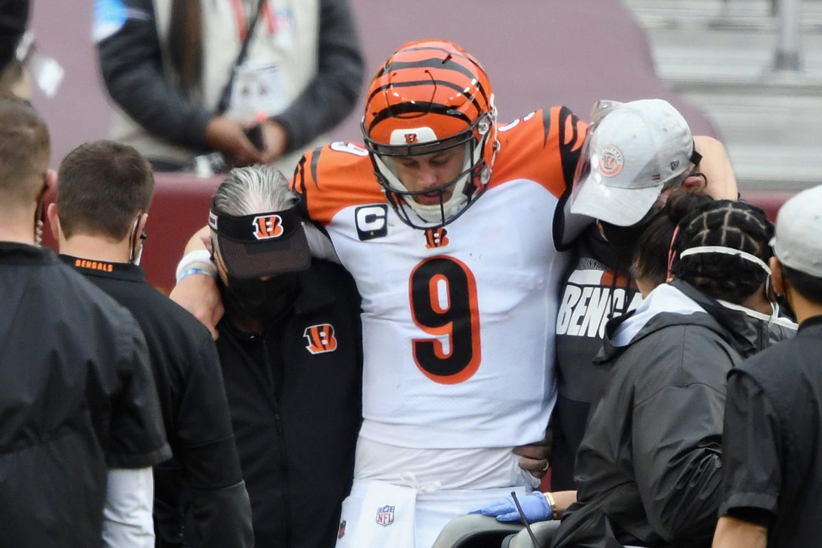 Cincinnati Bengals rookie quarterback Joe Burrow gets injured.