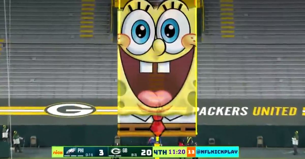 CBS example from a preview clip of its NFL on Nickelodeon broadcast coming in January.