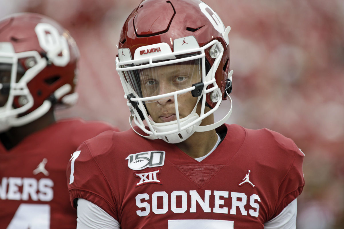 Spencer Rattler at Oklahoma football game in 2019.