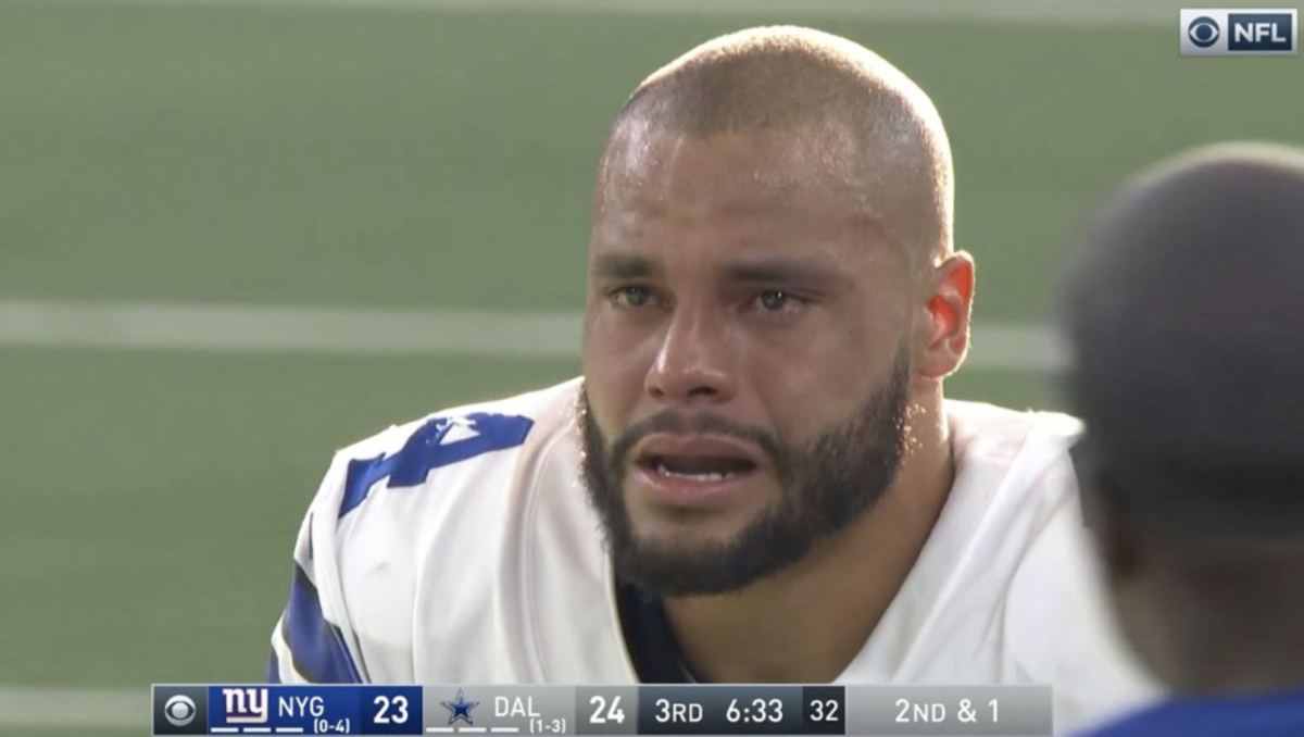 Dallas Cowboys QB Dak Prescott Carted Off The Field With Gruesome