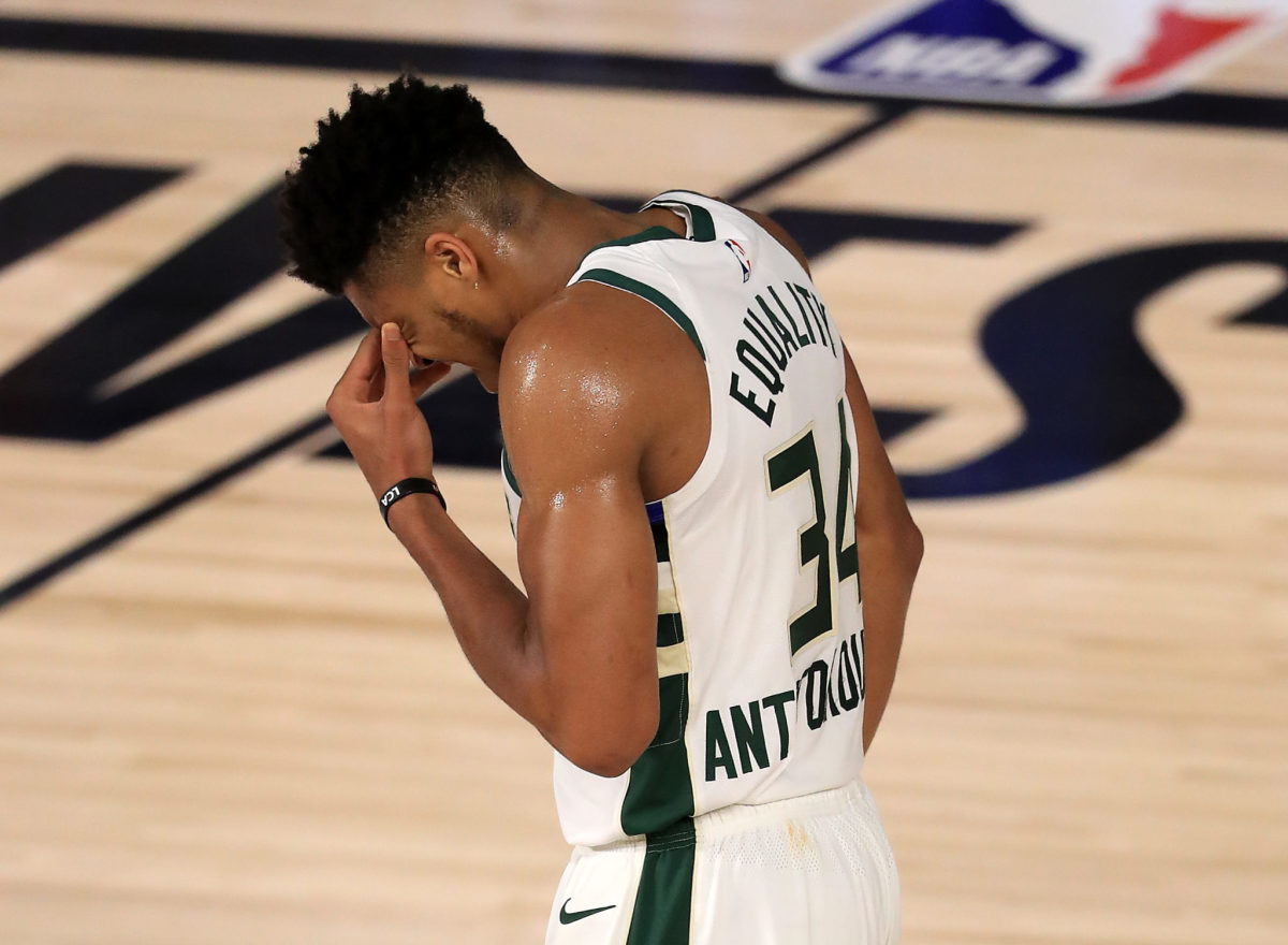 Giannis in Game 2 against the Miami Heat.