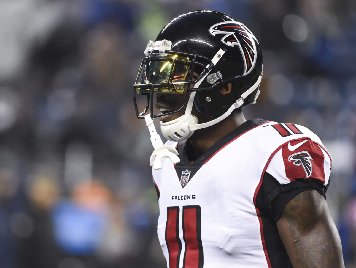 Julio Jones playing for the Falcons.